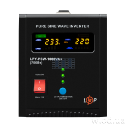 ИБП 220В с правильной синусоидой LogicPower LPY-PSW-1000VA+ (700Вт) 10A / 20A под АКБ 12V