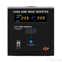 ИБП 220В с правильной синусоидой LogicPower LPY-PSW-2000VA+ (1400 Вт) 10A / 20A под АКБ 24V