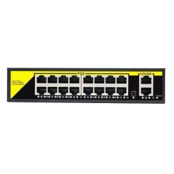 16-портовый коммутатор PoE Switch U-TEX UT-X1620GB 200 Вт (+2 uplink порта 1000 Mbps)