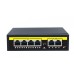 6-портовий некерований комутатор 100 Mbps PoE Switch Utex UT-1006B 4 порти PoE 60 Вт