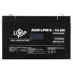 Аккумулятор LogicPower AGM LPM 6V - 14 Ah