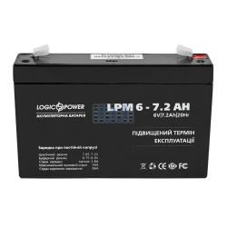 Аккумулятор LogicPower AGM LP 6V - 7.2 Ah Silver