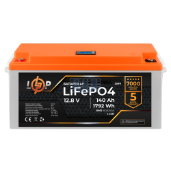 Аккумулятор LogicPower LP LiFePO4 LCD 12V (12,8V) - 140 Ah (1792Wh) (BMS 80A/40А) пластик