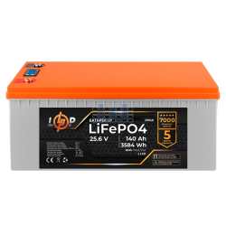 Аккумулятор LogicPower LP LiFePO4 для ИБП LCD 24V (25,6V) - 140 Ah (3584Wh) (BMS 150A/75A) пластик