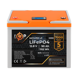 Аккумулятор LogicPower LP LiFePO4 для ИБП LCD 12V (12,8V) - 90 Ah (1152Wh) (BMS 80A/40A) пластик
