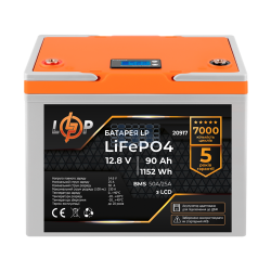 Аккумулятор LogicPower LP LiFePO4 для ИБП LCD 12V (12,8V) - 90 Ah (1152Wh) (BMS 50A/25A) пластик