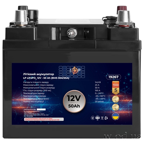 Аккумулятор LogicPower переносной с USB и роз. 12V LP LiFePO4 12V (12 ...
