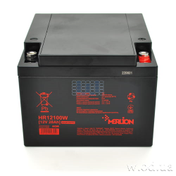 Аккумуляторная батарея MERLION HR12100W 12V 28Ah (12 В 28 А·ч) Black HR AGM