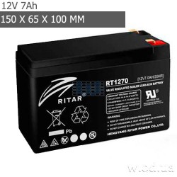 Аккумуляторная батарея RITAR RT1270 12 В 7 А·ч AGM