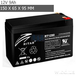 Аккумуляторная батарея RITAR RT1290 12 В 9 А·ч AGM