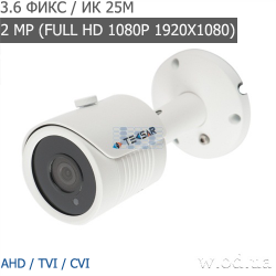 Видеокамера AHD уличная Tecsar AHDW-25F2M (Full HD 1080P)