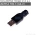 Переходник питания гнездо (мама female) 5.5 х 2.1 на USB Male type A (USB AM) папа