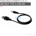 Кабель USB Male type A (USB AM) папа - DC male (папа) штекер питания 5.5 х 2.1 (0.7 м)