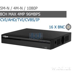 Compact 1U Penta-brid 5M-N / 1080P видеорегистратор Dahua DHI-XVR5116HS-S2 16 канальный