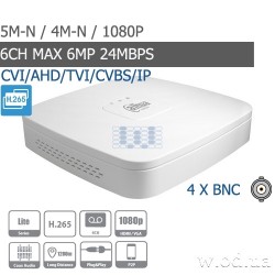 Smart 1U Penta-brid 1080P видеорегистратор Dahua DHI-XVR5104C-X1 4 канальный
