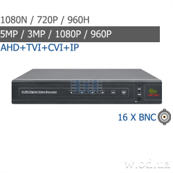 Гибридный видеорегистратор AHD Partizan 1.3MP/AHD-N для 16 камер CHD-116EVH HD 4.1