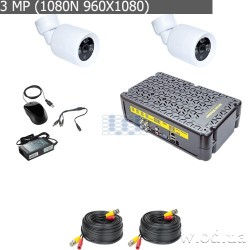 Комплект видеонаблюдения на 2 камеры interVision KIT-3MP-2CC