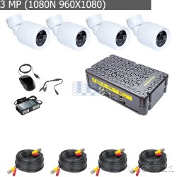 Комплект видеонаблюдения на 4 камеры interVision KIT-3MP-4CC