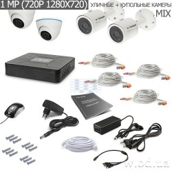 Комплект видеонаблюдения Tecsar 4OUT-MIX