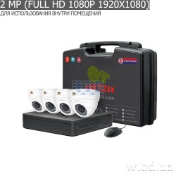 Комплект видеонаблюдения Partizan 2.0MP набор для помещений AHD-6 4xCAM + 1xDVR