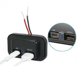 Накладная панель USB зарядка QC3.0 + PD Type-C