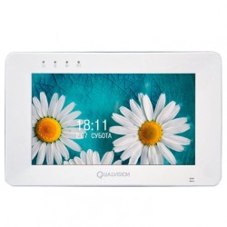 Відеодомофон 7" аналоговий з Wi-Fi модулем та доступом за QR-кодом Qualvision QV-IDS4771AW White