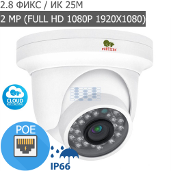 Купольная IP камера Partizan 2.0MP IPD-2SP-IR 2.1 Cloud (Full HD 1080P)