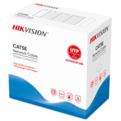 Мережевий (LAN) кабель вита пара UTP CAT5e 4*2*0,51 для зовнішніх робіт Hikvision DS-1LN5EO-UU/E (305 м)