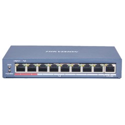 9-портовый неуправляемый коммутатор Hikvision DS-3E0109P-E(C) 8 портов PoE 115 Вт