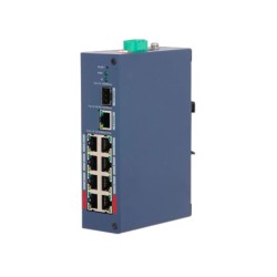 10-портовый управляемый промышленный коммутатор Dahua DH-CHS4110-8ET-110 PoE (2 uplink порта 1000 Mbps, 8 PoE 110 Вт)