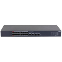 16-портовый гигабитный управляемый PoE коммутатор 190 Вт Dahua DH-CS4220-16GT-190  (+2 комбо uplink порта)