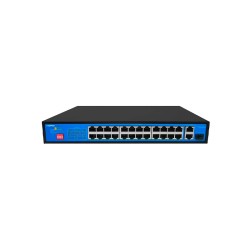 27-портовый неуправляемый коммутатор Ewind EW-S1927CF-AP PoE 300 Вт (24 порта PoE + 2 uplink, 1 SFP 1000 Mbps)