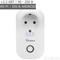 Умная Wi-Fi розетка Sonoff S20 Smart Socket с таймером